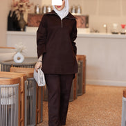 Soft Chamois Zip Set – Brown