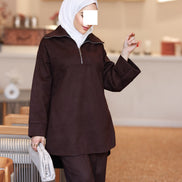 Soft Chamois Zip Set – Brown