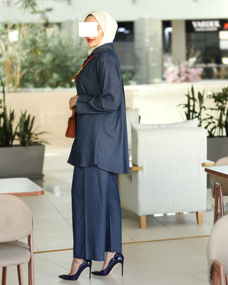 Light Denim Button Set – Deep Blue