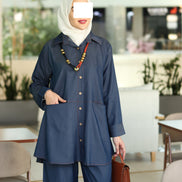 Light Denim Button Set – Deep Blue