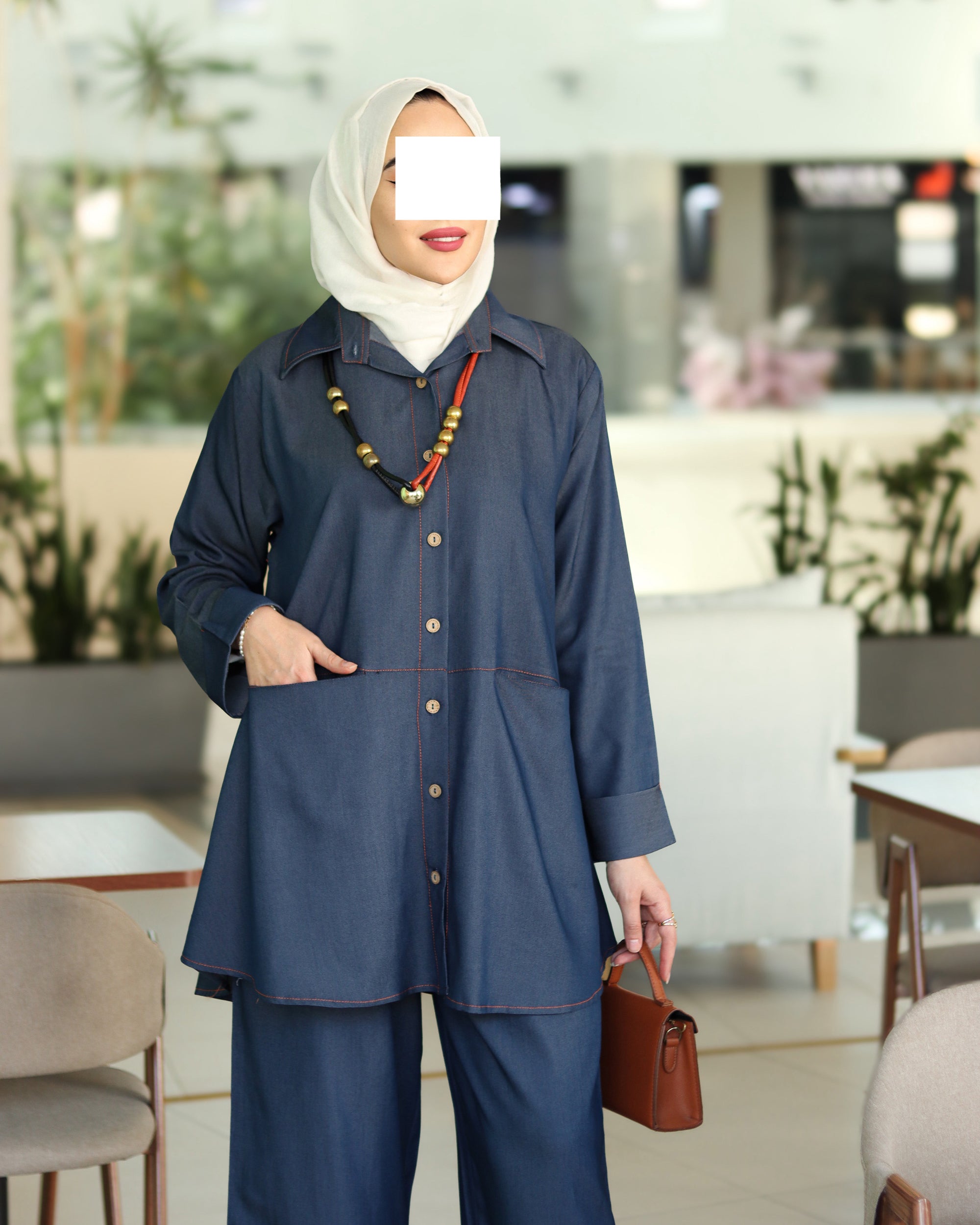 Light Denim Button Set – Deep Blue