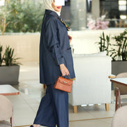 Light Denim Button Set – Deep Blue