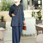 Light Denim Button Set – Deep Blue