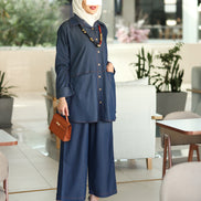 Light Denim Button Set – Deep Blue