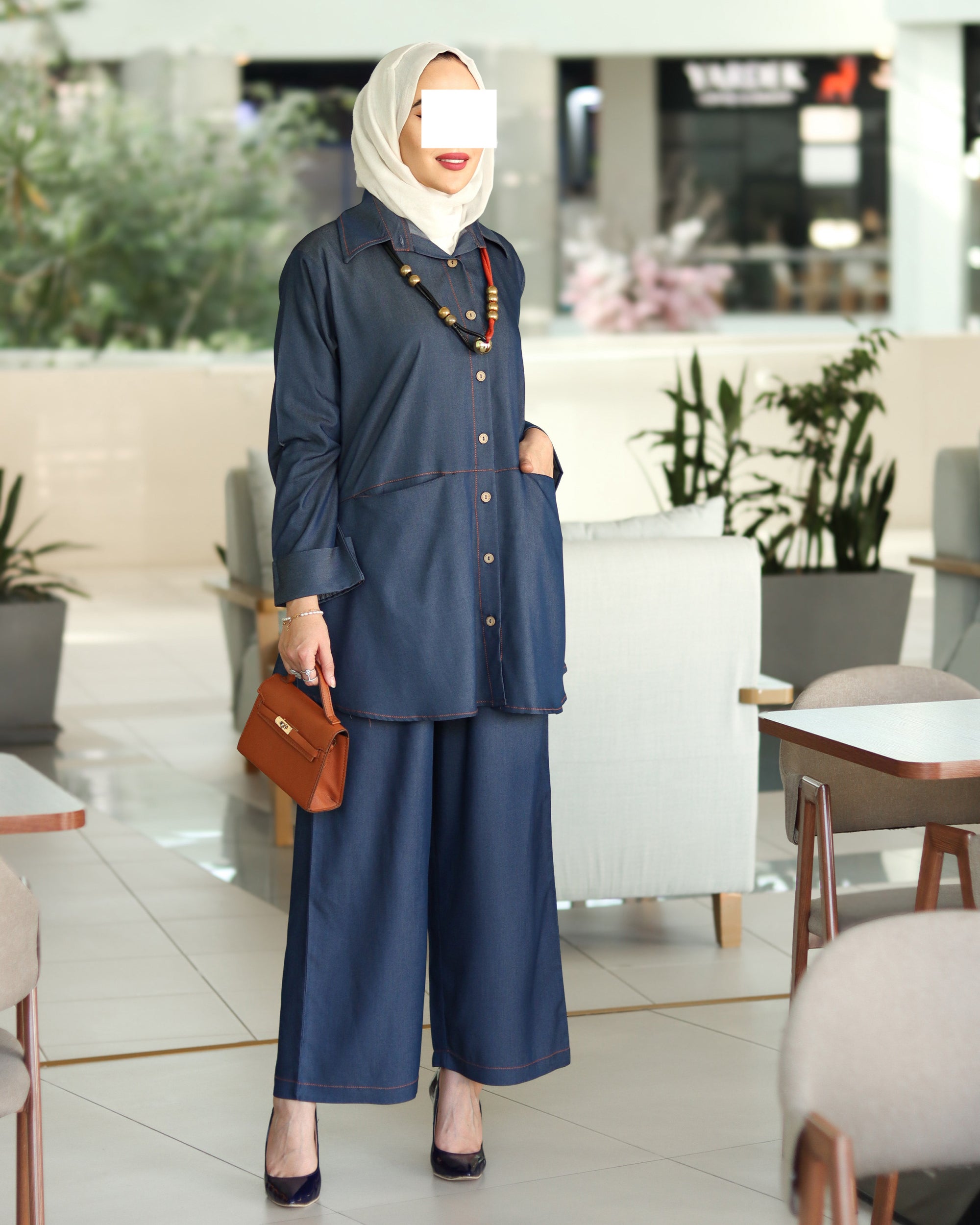 Light Denim Button Set – Deep Blue