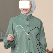 Abstract Line Chamois Nafnouf – Sage Green