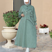 Abstract Line Chamois Nafnouf – Sage Green