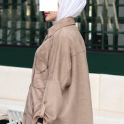 Textured Leaf Chamois Set – Taupe