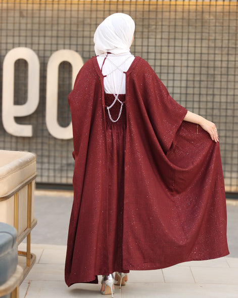 Cape Linen Daraa Set - Burgundy