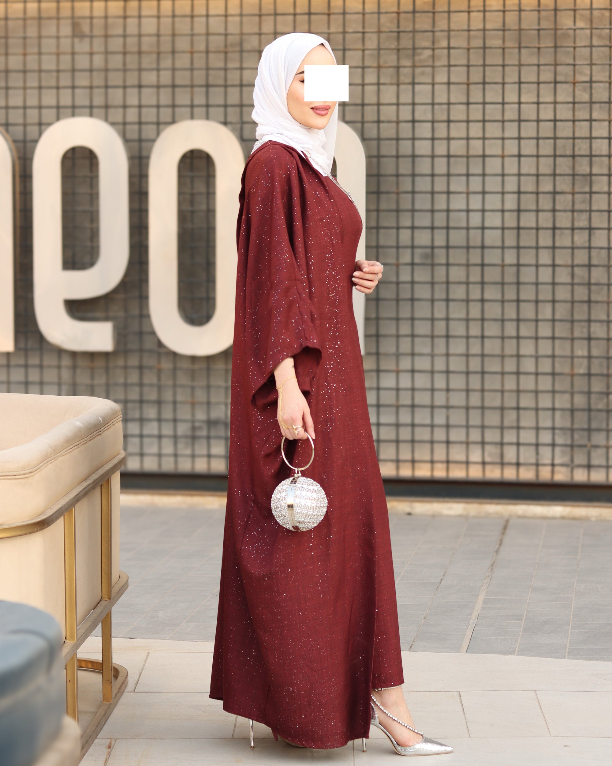 Cape Linen Daraa Set - Burgundy