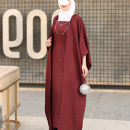 Cape Linen Daraa Set - Burgundy