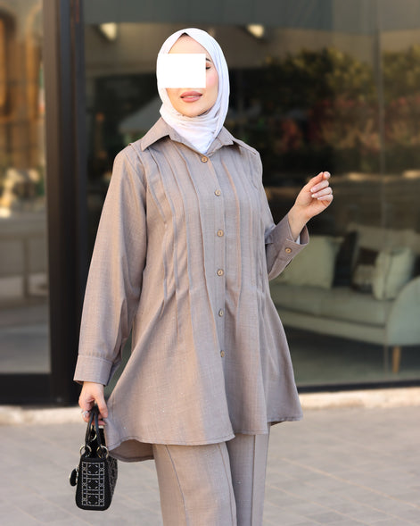 طقم قميص و بنطلون من الكتان - تابو