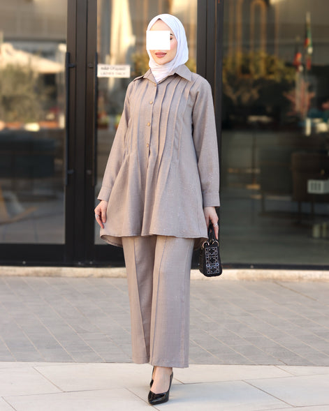 طقم قميص و بنطلون من الكتان - تابو