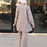 طقم قميص و بنطلون من الكتان - تابو